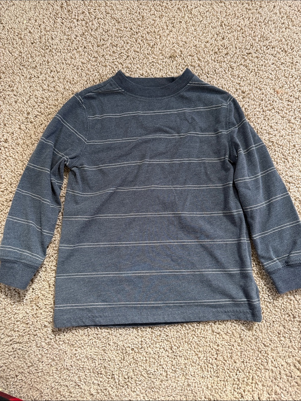 Carter's Boys Navy Blue Long-Sleeve Striped Tee